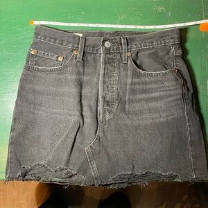 Denim black skirt